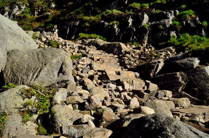 Sherpas-byggd trappa