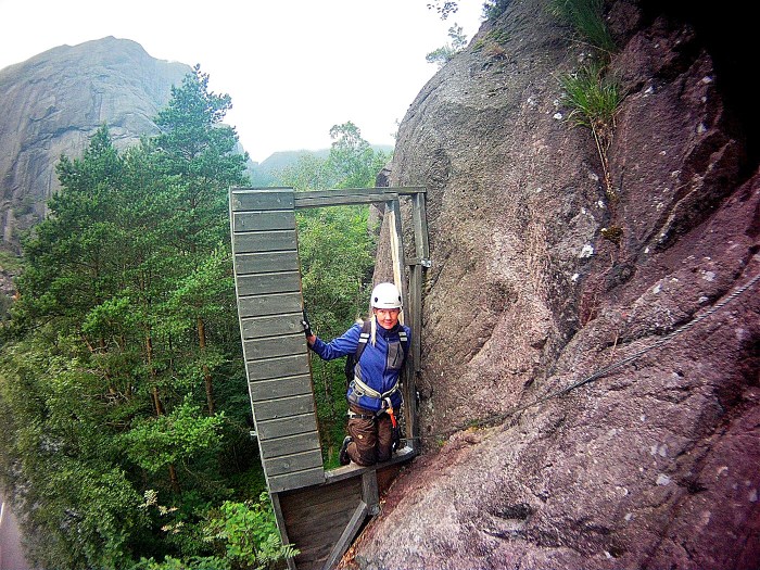 Annika på väg "in"