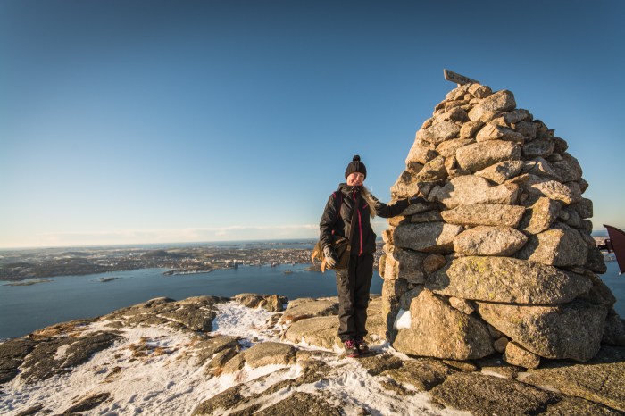 Annika på Lifjell-toppen